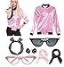 Retro 1950s Pink Ladies Polka Dot Style Headband Costume Accessories Set