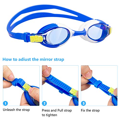 rabofly Swim Goggles, Kids Swimming Goggles No Leaking Anti Fog UV Protection - Image 4