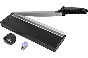 ZEQUAN Guillotine Paper Cutter, 12 Inch Cut Length Guillotine with 8 Sheet Capacity, Guillotine Paper Cutter for Cardstock, Paper Trimmer for Crafting, Classroom and Office