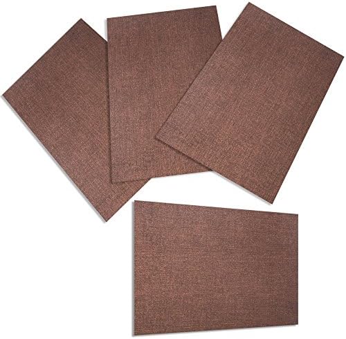 TOMSOO Double-sided PVC Dining Room Waterproof Placemats for Table Heat Insulation Stain-resistant Kitchen Place mats, set of 4, Coffee