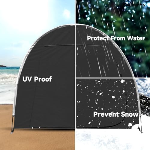 Beauenty Bike Storage Shed, Waterproof 210D Heavy Duty Bike Tent with Bag, Portable Bike Tent for 1-4 Bikes, Garage, Outdoor, Camping, Bike Storage (Green)