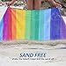 KOLLIEE Sand Free Beach Towels Portable Colorful Compact Beach Towels Absorbent Pool Towels Sand Proof Beach Towels for Adults Girls Women Kids 31x63 inch