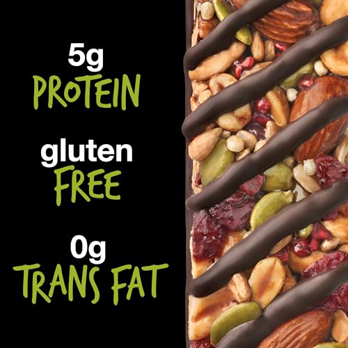KIND HEALTHY SNACKS BARS, DARK CHOCOLATE RASPBERRY PUMPKIN SEED, GLUTEN FREE, HIGH FIBER SNACKS, 5G PROTEIN, 12 COUNT