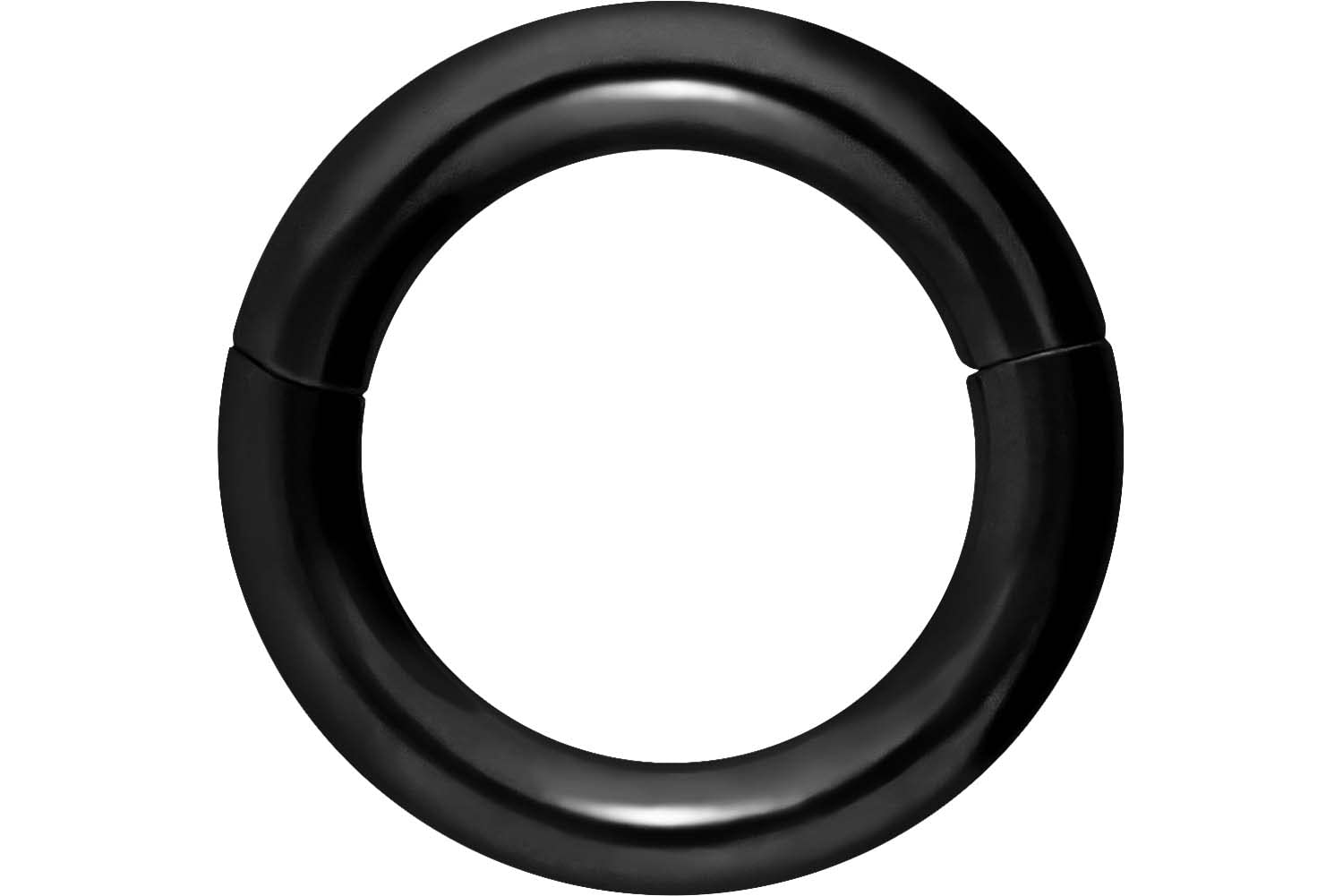 PIERCINGLINE Segment Ring Clicker made of surgical steel - Piercing in Black - Size: 1.2 mm bar thickness | 10 mm inner diameter