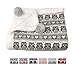 effe bebe Snow Owl Cotton Knit Sherpa Baby Blanket 30”x40” (Grey)