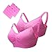 CHJPRO Women's Seamless Wire-Free Maternity Bra Bralette with Free Extender,US-601-2Pack-Pink-S