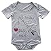 Baby Boys Girls Summer Short Sleeve I hooked Daddy’s heart Print Bodysuit