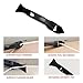 Caulking Tool Kit, 3 in 1 Caulk Tool Silicone Sealant Replace & Removal Tool with 4 Replaceable Pads and Silicone Scraper Tool Set for Bathroom Kitchen Room (black)