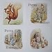 Peter Rabbit Themed Sticker Sheet - 35 square stickers - Beatrix Potter