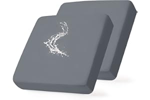 hyha Waterproof Couch Cushion Covers, Magic Sofa Covers Washable, Stretch Sofa Seat Cushion Slipcovers, Waterproof Couch Covers for Sofa Pets with Elastic Bottom (2 Packs, Dark Gray)