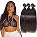 Luduna Brazilian Hair Straight Hair 3 Bundles 8a 100% Unprocessed Human Hair Bundles Remy Hair (8 10 12, Natural Color)