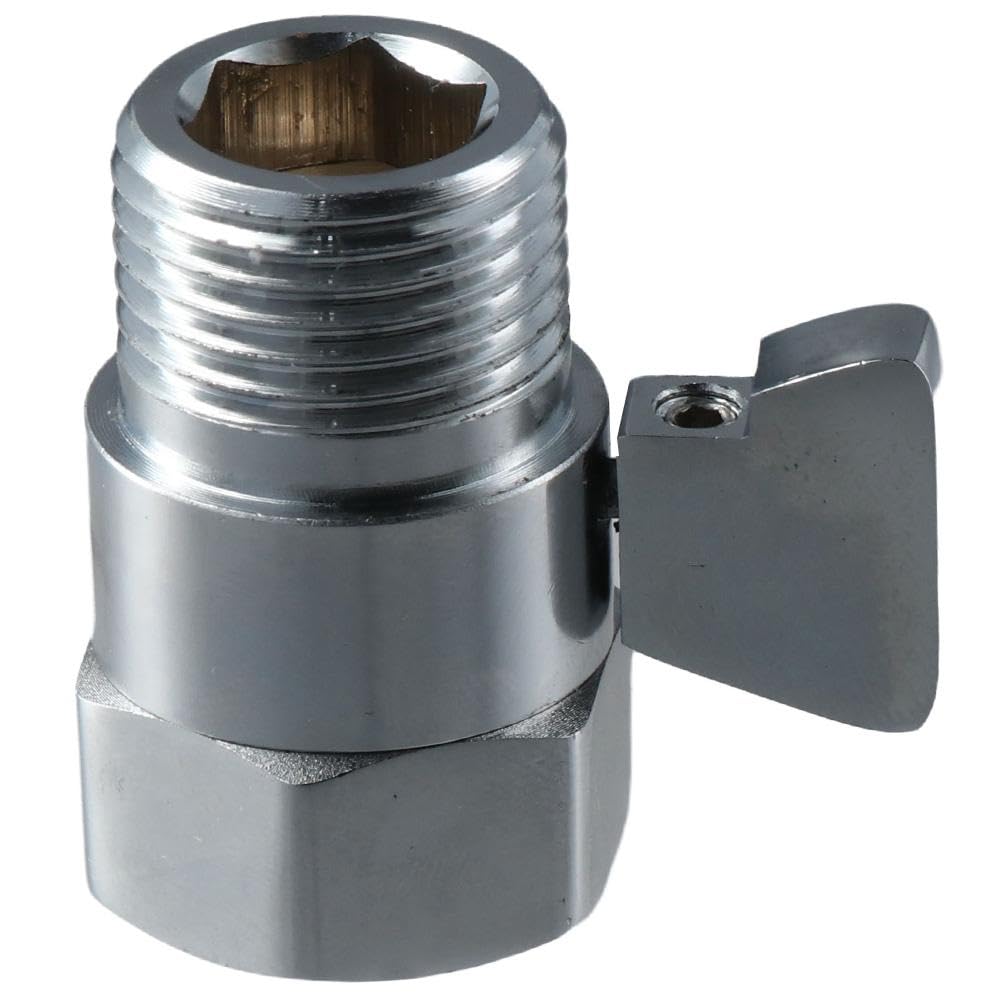 Upluckey Brass Shutoff Valve Strong Sliver Water Flow Switch Connector Bathroom