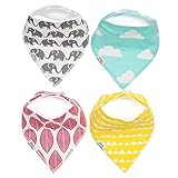 My Mini McGee Baby Bandana Bibs with Adjustable Snaps, 4 Pack, for Boys and Girls, Infants and Toddlers, Trumpet Collection, Baby Gift