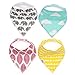 My Mini McGee Baby Bandana Bibs with Adjustable Snaps, 4 Pack, for Boys and Girls, Infants and Toddlers, Trumpet Collection, Baby Gift