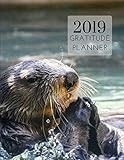 2019 Otters Gratitude Journal Daily Planner: Academic Hourly Organizer In 15 Minute Interval; Appointment Calendar With Address Book; Monthly & Weekly Goals Diary With Inspirational Quotes by