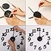 Kungfu Mall DIY Design Art Foam Sponge Digit Wall Clock Black