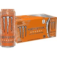 Monster Energy Ultra Sunrise, Sugar Free Energy Drink, 16 Fl Oz (Pack of 15)