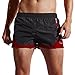 Funycell Men's Shorts Swim Trunks with Zipper Pockets Black US S