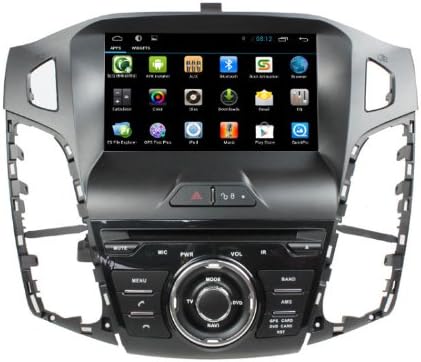 lsqSTAR 8 Inch in-dash Capacitive Android 4.4 Multimedia Stereo Navigation System Car GPS Navigation with LCD touch screen audio navigation system Radio Bluetooth RDS Steering wheel control car radio For Ford Focus year 2012 Support 3G / Wifi / OBD2 / TPMS / DVR / Mirror link