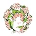 Valdler Flower Wreath Headband Floral Crown Garland Halo with Floral Wrist Band for Wedding Festivals, Pink