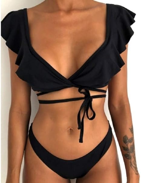simple black bikini set