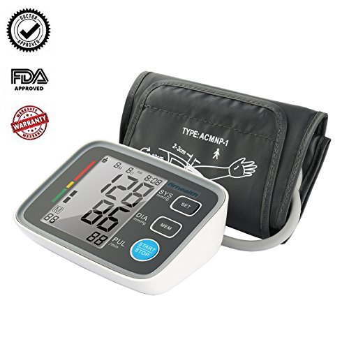 Firhealth Automatic Digital Upper Arm Blood Pressure Monitor Clinically Validated Sphygmomanometer, FDA Approved (Black)