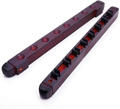 Amazon 木のプールの手掛りの棚 6穴キューマウントラックスヌーカービリヤードキュープールラックビリヤードロッドアクセサリー ビリヤードルーム ゲームセンター用 Aizyr ビリヤード