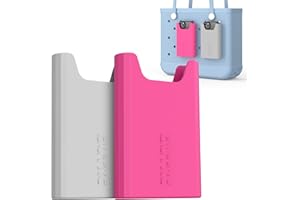 OUTXE 2 Pack Silicone Phone Holder for Bogg Bag, Phone Case Holder Charms Accessory Compatible with All Bogg Bags, Cell Phone Holder for Bogg Bag, Phone Holder Attachment for Beach Tote Bags