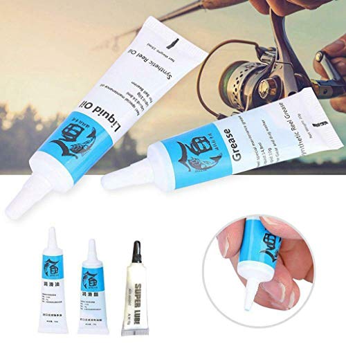 CapsA Fishing Reel Oil Lubricant Grease Fish Wheel Bearing Lubricant Maintenance Set Fishing Equipment Waterproof Anti-Rust (White)
