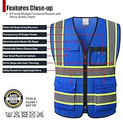 HATAUNKI High Visibility Reflection Blue Mesh