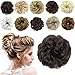 SHEDOWIG Messy Bun Hair Piece Scrunchies Hair Bun Extensions for Women Synthetic Updo Chignon Hairpiece
