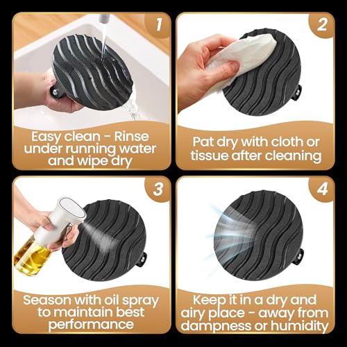 Smash Burger Press for Griddle, 5-Year Warranty, 2 lb Heavy Duty Burger Smasher Tool with Heat-Resistant Handle, Premium Cast Iron Bacon & Sandwich Maker, Hamburger Press for BBQ Grilling Accessories