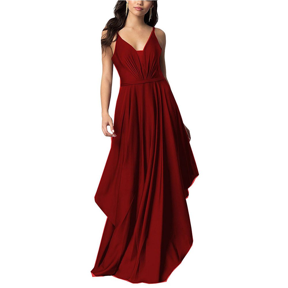 Rieshaneea Womens Evening Dresses Long VNeck Prom Formal Gown