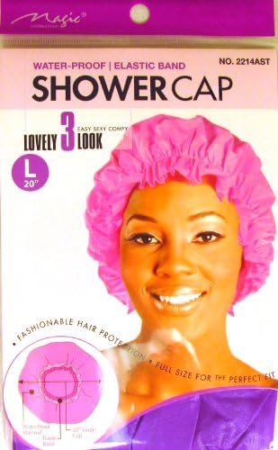 Large Purple Shower Cap, Could Also Be Used in Deep Hair Conditioning, Hair Protection, Full Size for Most Women, Men and Teens, Water-Proof Shower Cap with Comfortable Elastic Band