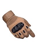 Nachvorn Men's Tactical Military Rubber Hard Knuckle Outdoor Gloves for Camping Cycling Motorcycle Hiking Powersports Airsoft Paintballg,Full Finger& Fingerless