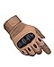 Nachvorn Men's Tactical Military Rubber Hard Knuckle Outdoor Gloves for Camping Cycling Motorcycle Hiking Powersports Airsoft Paintballg,Full Finger& Fingerless