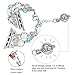 TOMAZON Compatible Apple Watch Band Series 4/3/2/1 38mm 40mm, Unique Handmade Luminous Pearl Adjustable iWatch Bracelet Metal Link Wristband with Perfume Storage Pendant for Women Girl - White