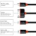[2 Pack] USB Charging Cable, 4 in 1 Multiple USB Charger Cable Adapter Connector with Micro USB/Mini USB Ports Compatible with Phone, iPad Air Mini, iPod Touch Nano, Galaxy and More