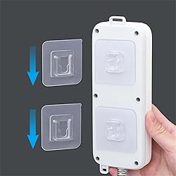 Clear Double-Sided Adhesive Wall Hooks - 10-Piece