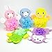 Bath and Shower Loofah Sponge For Kids,Non-toxic,Skin-friendly Soft Terry Cloth Bath Puppet,Wash Cloth,Bath Mitt,Bath Mitt,Terry Cloth Bath Mitt Set of 3,Cute Face Design(Cartoon Rabbit/Duck/Bear)