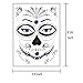 12 Pack Day of the Dead Sugar Skull Temporary Face Tattoo Halloween Makeup Tattoo for Men and Women