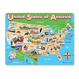 Kitchen MELISSA & DOUG USA MAP JIGSAW PUZZLE (Set of 6) Book
