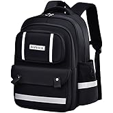 HOPYOCK-School Bags for Boys and Girls,Multi-Pocket Unisex Elementary School Backpack with Reflective Design,Kids Backpacks Fit for 4-12 Years Old