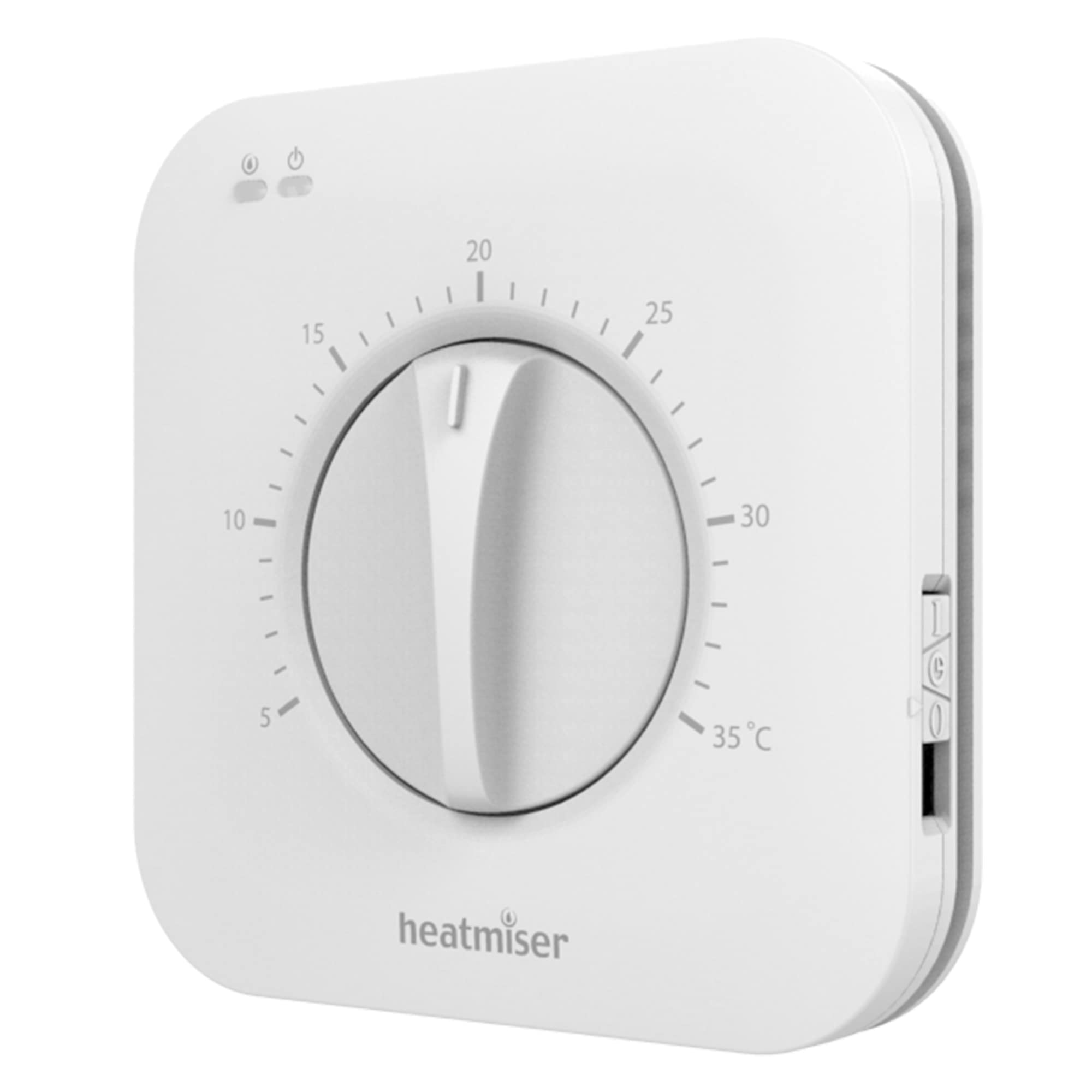 Kudos-Trading - Heatmiser DS-SB Set back thermostat flush mount set back stat automatically reduce the set temperature by 4°C Works With The TM4 Time Clock.