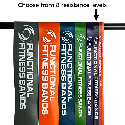 Functional Fitness Pull Up Assistance Resistance Band #3 - For 30 - 50 lbs of Resistance for Mobility, Stretching, Pilates, Exercise, Chin Ups, Powerlifting, Fitness & CrossFit