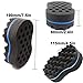 RioRand Hair Sponge Magic Barber Twist Curl Brush Sponge Dreads Locking Afro Coil Comb（Black 4 Count (Pack of 1))