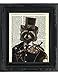 Fresh Prints of CT Dictionary Art Print - Steampunk Racoon Colonel Roderick Racoonbottom - Printed on Recycled Vintage Dictionary Paper - 8