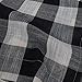 Creativesfun Farmhouse Faux Linen Look Buffalo Plaid Grommet Window Valance (Black & Cream, Valance 丨W53 X L18-INCH)