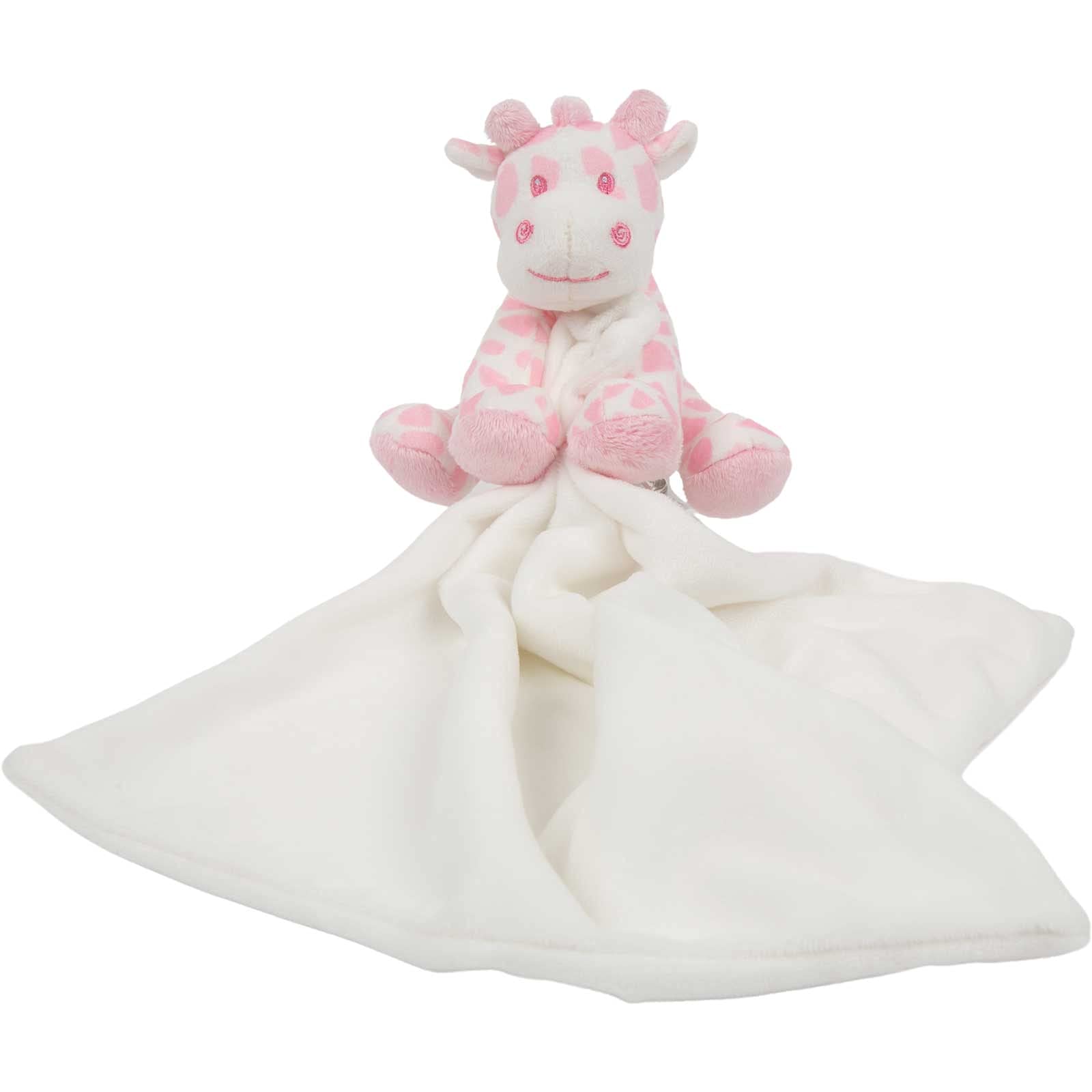 Suki Gifts, Bing Bing Giraffe Blankie with Rattle, Pink & White 10162