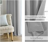 BellaHills Grey Room Darkening Window Shade 2 Panels 66x54 Dove Grey view 6